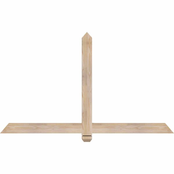 Ekena Millwork Eugene Smooth Timber Gable Bracket, Douglas Fir, 60"W x 35"H x 1 1/2"D x 3 1/2"F, 14/12 Pitch GBW060X35X0204EUG00SDF - main